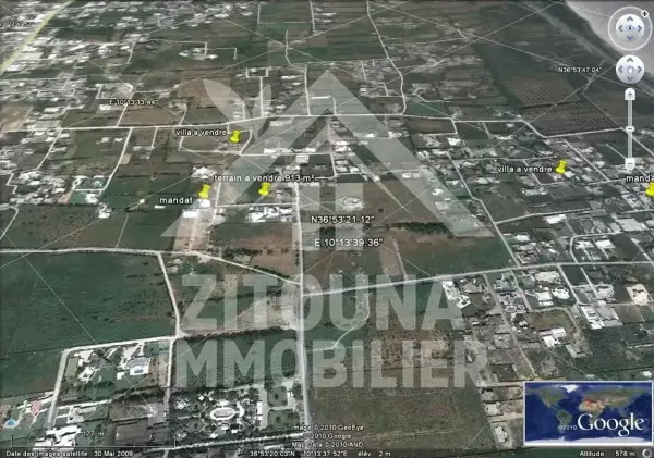 Terrain à vendre à La Soukra