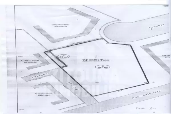 A vendre un terrain à Gammarth Marina