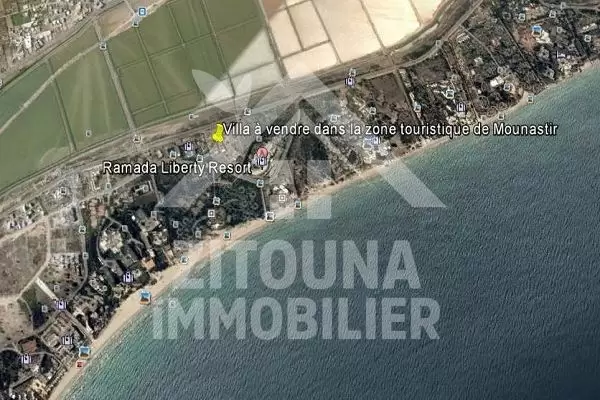 A vendre une villa sur 3 niveaux dans la zone touristique de Gammarth