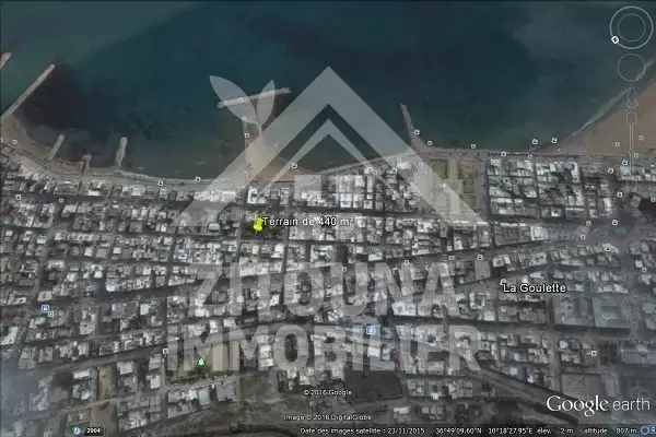 A vendre un terrain à La Goulette