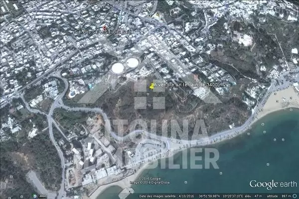 A vendre un terrain de 3400 m2 très bien situé à SIDI BOUSAID