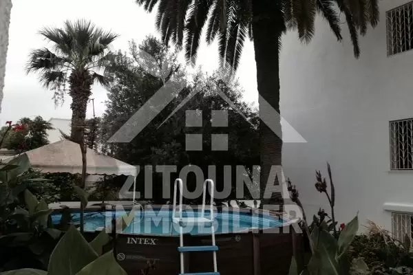 rez de chaussée de Villa à louer entièrement meublée à La Marsa