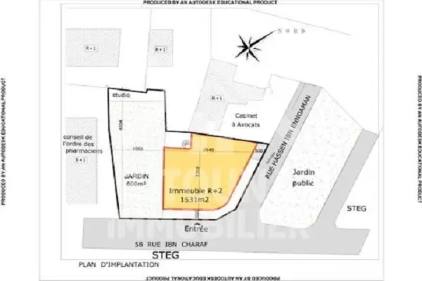 A louer un local commercial pour usage bureautique de 200 m2 en open space