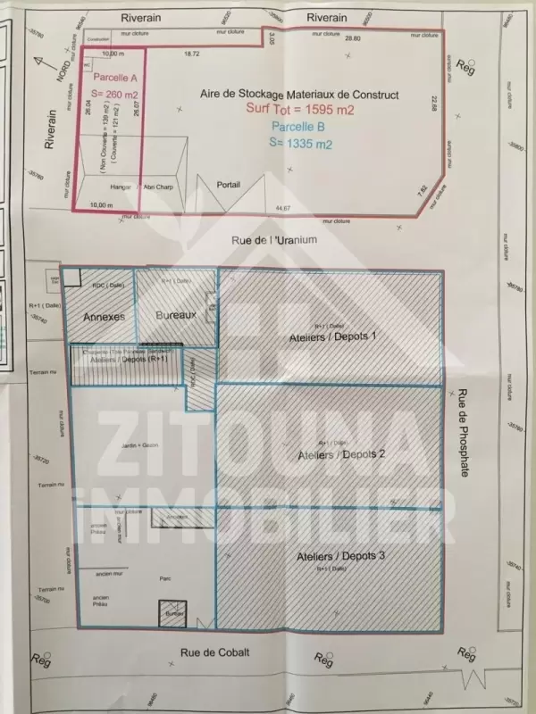 A vendre un entrepôt à la Marsa sur le GP9