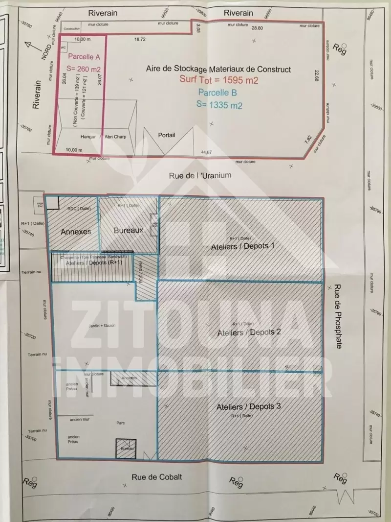 A vendre un entrepôt à la Marsa sur le GP9