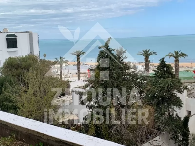 A louer un bel appartement meublé avec vue sur mer à la Marsa Plage