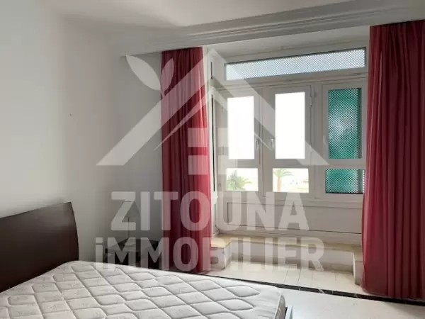 A louer un bel appartement meublé avec vue sur mer à la Marsa Plage