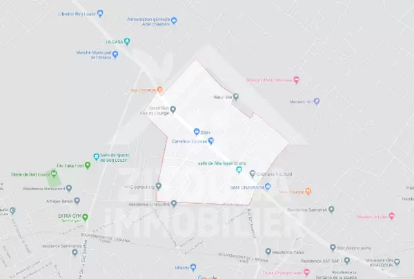 A vendre un terrain à la Soukra Sidi Salah