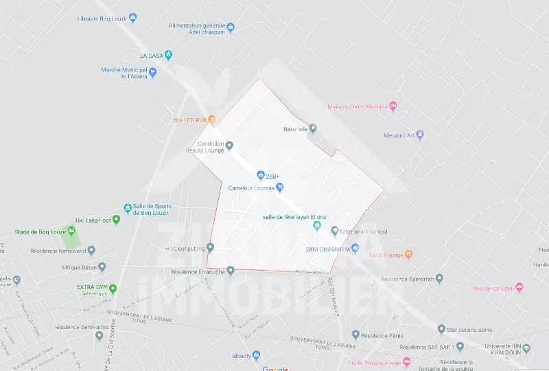 A vendre un terrain à la Soukra Sidi Salah