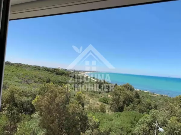A louer un bel appartement meublé avec vue sur mer à hammamet (4093)
