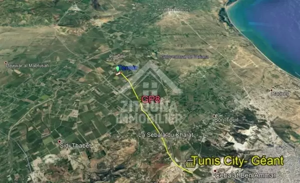 A vendre deux terrains à la route de Bizerte (4103)