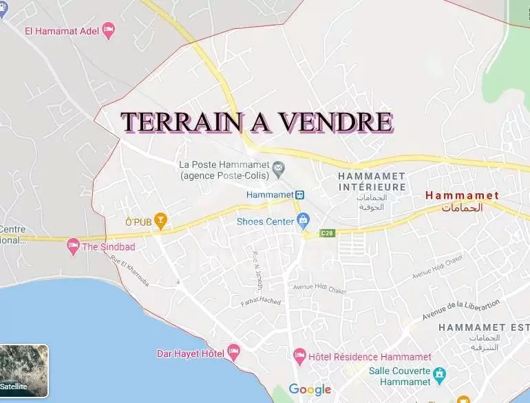 A vendre un terrain à Hammamet, Tunisie