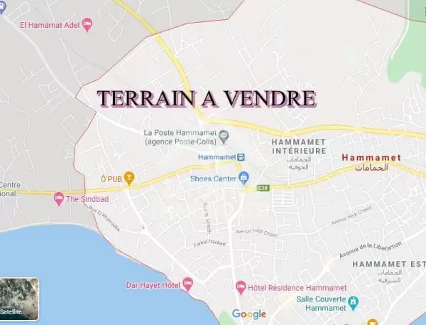 A vendre un terrain à Hammamet, Tunisie