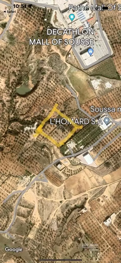 A Vendre un terrain de 8836 m² à Sousse