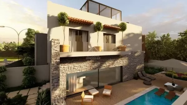 A vendre une villa moderne avec piscine à RAOUED PLAGE Résidence les Flamants