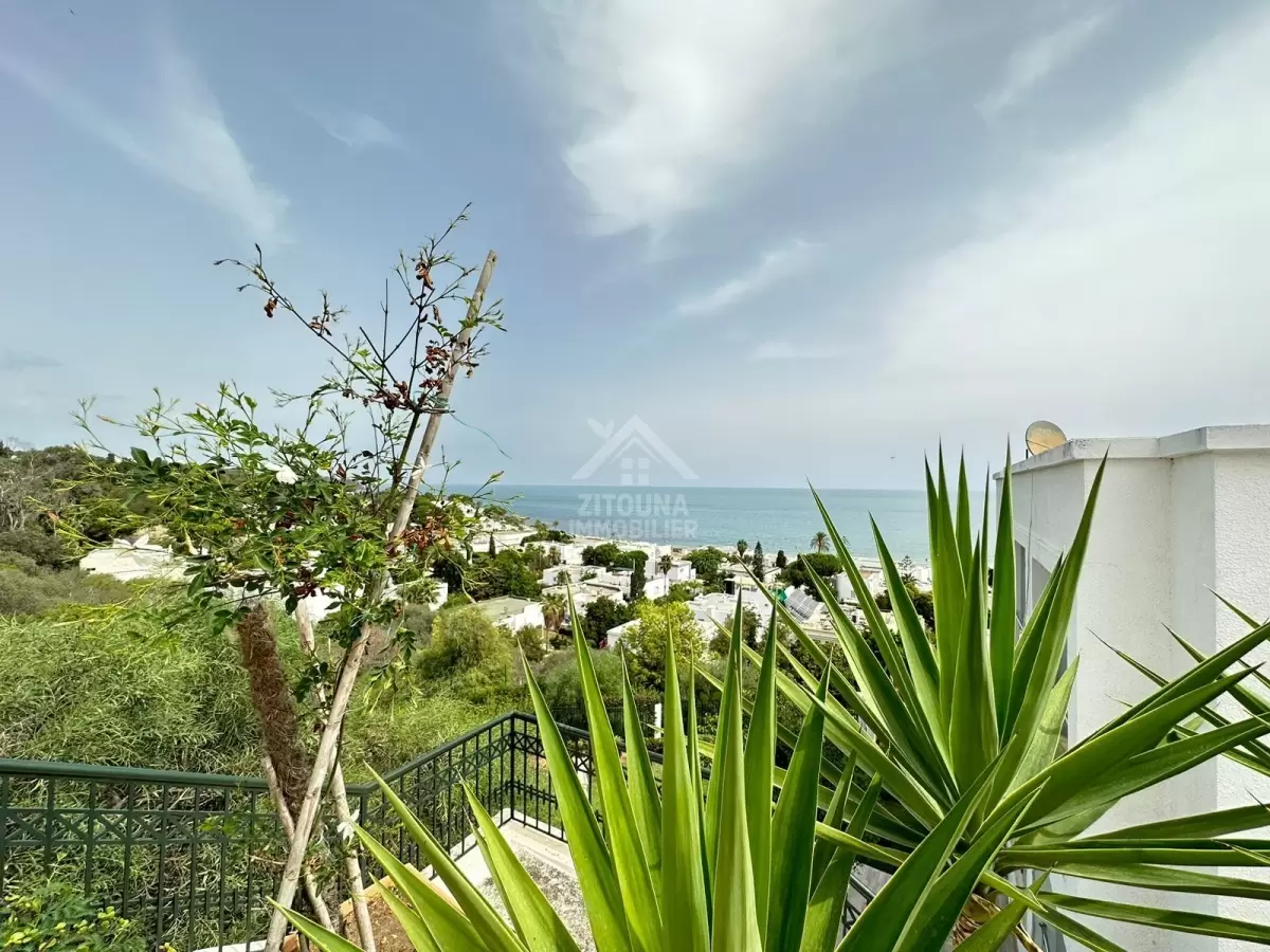 A Louer un appartement avec magnéfique vue sur mer à la Marsa